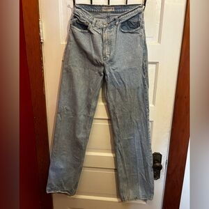 Abercrombie & Fitch Extra Long Light Blue Straight Jeans